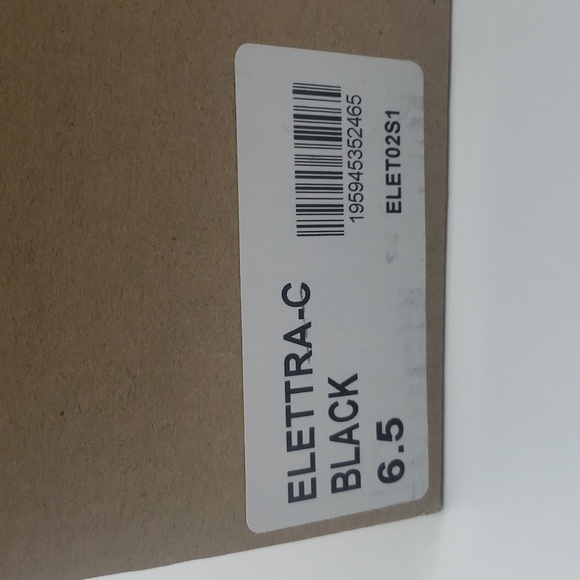 336- Steve Madden Peep Toe Open Ankle Boots Vegan Leather Black Size 6.5 NWT - Picture 11 of 11